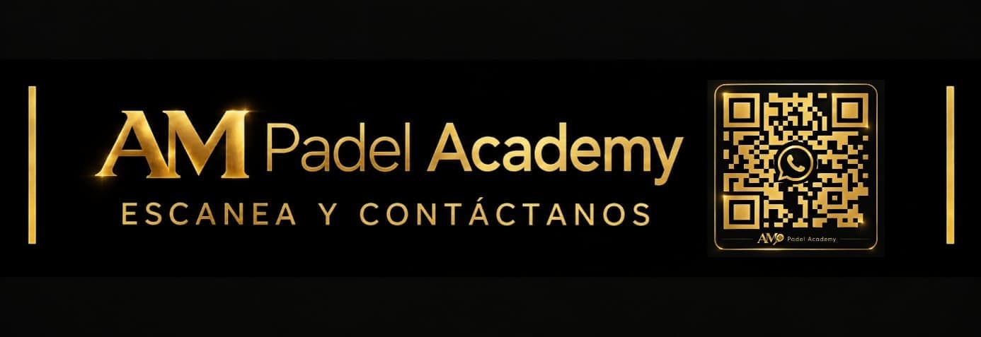 Escanea el código QR o pulsa para contactar con AM Padel Academy por WhatsApp